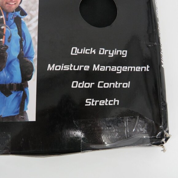 Weatherproof Mens Baselayer Midweight Stretch Black Shirt Top Medium NEW - Picture 2 of 6